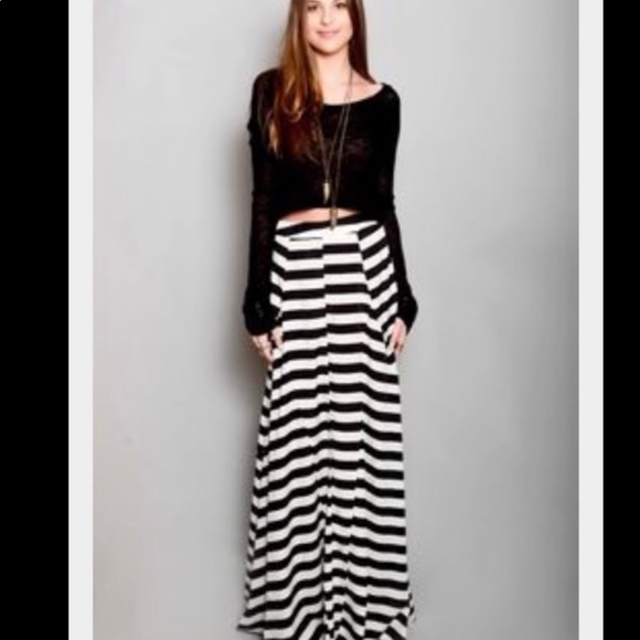 NWT Show Me Your Mumu Striped Maxi Skirt - Picture 1 of 4